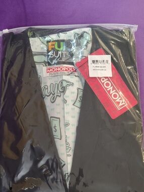 Monopoly Black Sport Coat with Graphic Lining